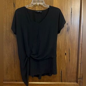 a.n.a Black Women's Blouse with Side Knot